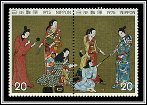 Detail from the Matsuura Shrine Folding Screen (16th cent,)
