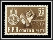 Woman Holding Grain, Combine