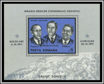 Cosmonauts Patsayev, Dobrovolsky, and Volkov