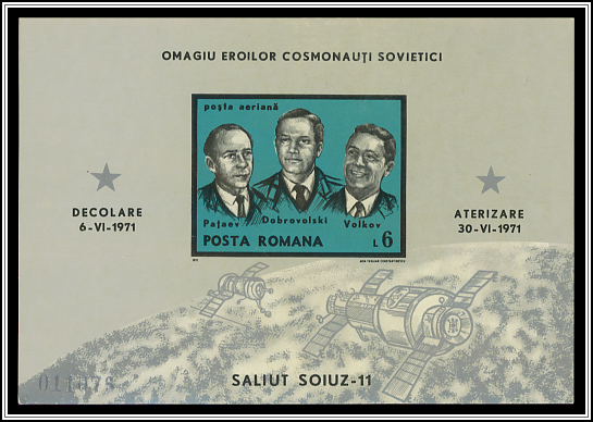 Cosmonauts Patsayev, Dobrovolsky, and Volkov