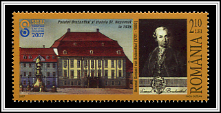 The Brukenthal Palace and St. Nepomuk's Statue
