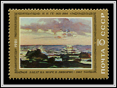 Sunset over Sea at Livorno