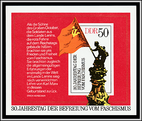 Red Army Soldier with Flag on Reichstag