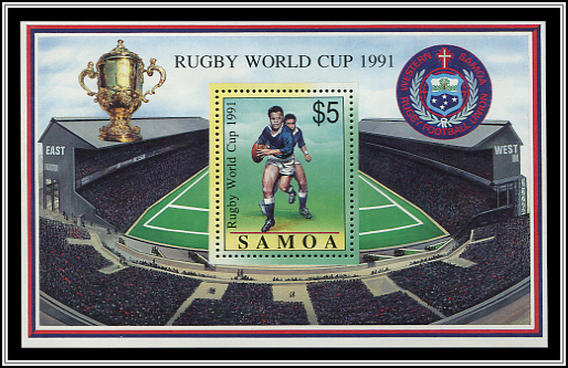 Stadium, Trophy, & Rugby Player