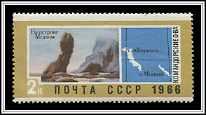 Medny Island & Map