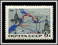 Map of Volga-Baltic Canal System