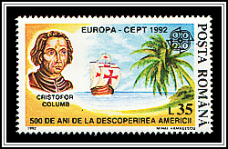 Columbus & Ship Making Landfall