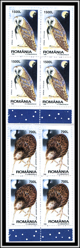 2 Panes of 4 Stamps