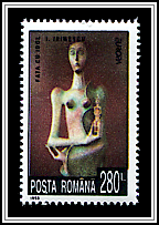 Girl with Statue of a God