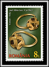 Garnet Earrings Made of Gold (5th century), Velţ