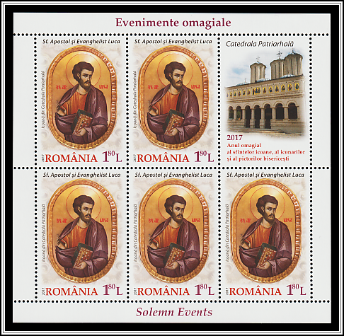 Icon of the Apostle Luke the Evangelist from the Patriarchal Cathedral of Bucharest