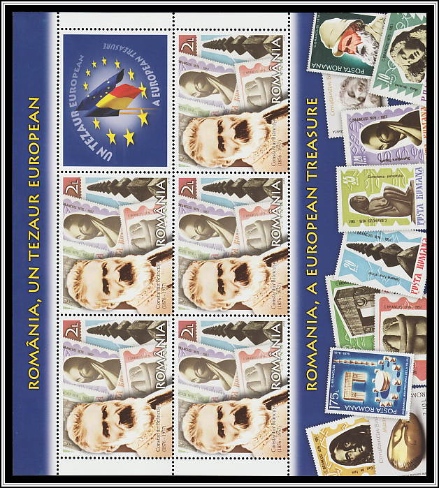 Brâncuși, Stamps with Sculptures