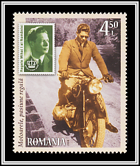 King Michael I with Motorbike