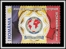 Emblem over Map & Flag