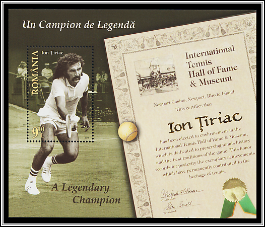 Ion Țiriac and Hall of Fame Certificate