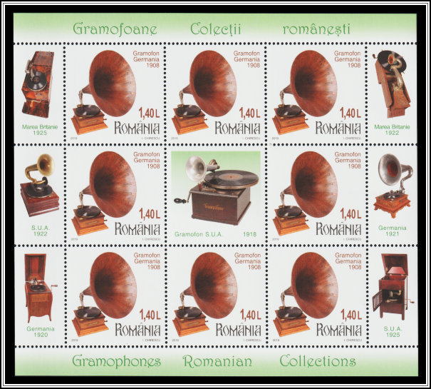 1908 German Gramophone (Mini-sheet Type II)