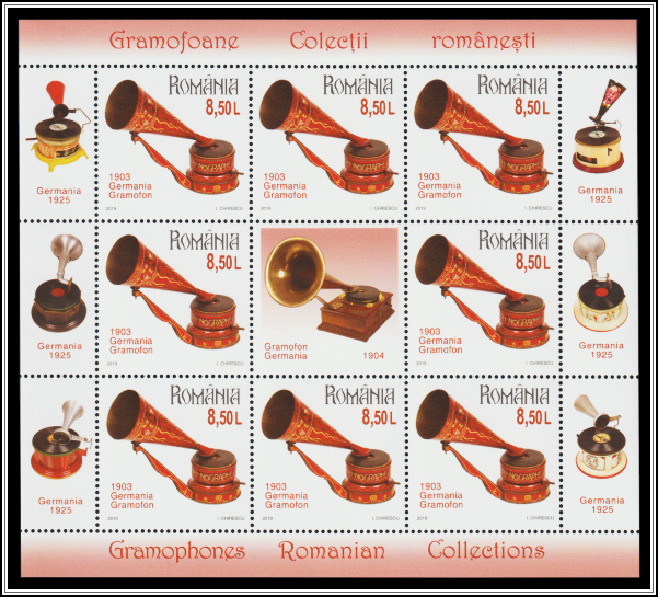 1903 German Gramophone (Mini-sheet Type II)