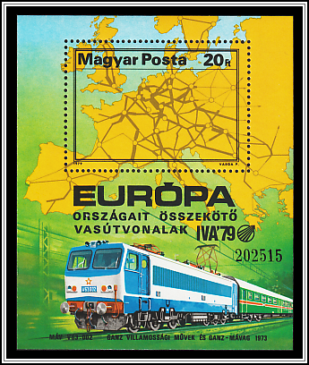 Map of Europe with Railway Network