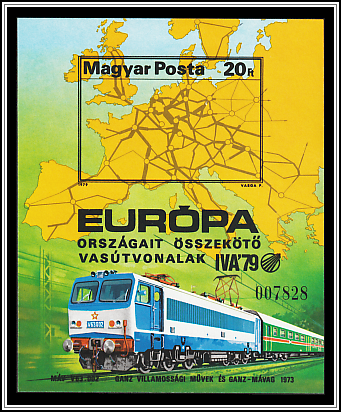 Map of Europe with Railway Network