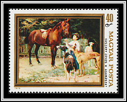 Child with Horse and Greyhounds