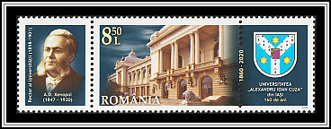 University Building, Emblem, A.D. Xenopol Label