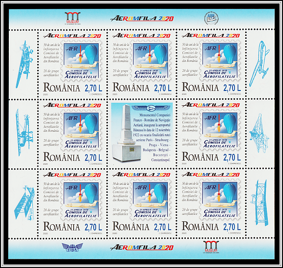 50th Anniversary of the Romanian Aerophilately Comission