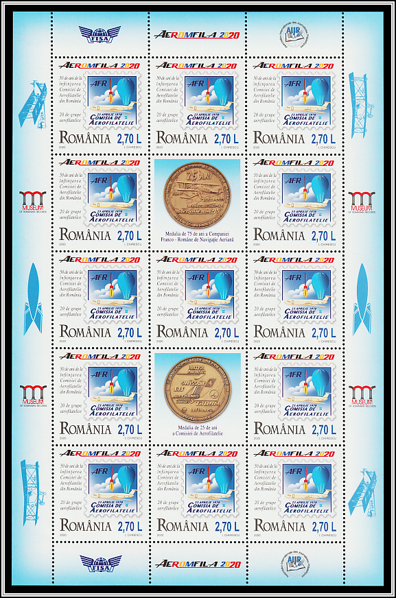 50th Anniversary of the Romanian Aerophilately Comission