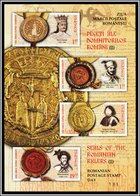 Seals of Romanian Rulers - Limited Edition Souvenir Sheet
