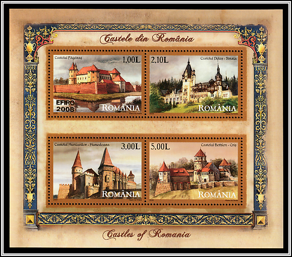 Castles Souvenir Sheet - EFIRO 2008