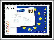 Letter with Swiss Stamp, European Flag
