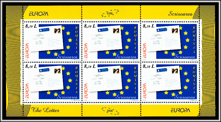 Letter with Swiss Stamp, European Flag