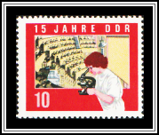 Student with Microscope, Lecture Hall