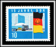 Flag in Front of New Buildings at the Alexanderplatz, Berlin