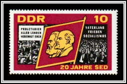 Flag with Marx & Lenin