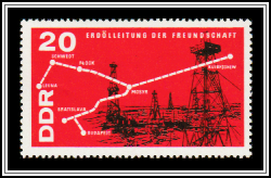 Oil Derricks & Pipeline Map