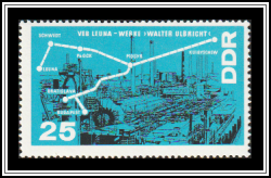 VEB Leuna Plant & Pipeline Map