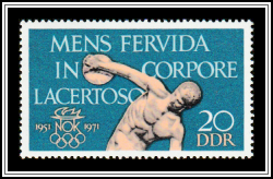 Discobolus, Logo, Saying by de Coubertin