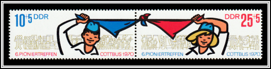 Boy and Girl with Pioneer's Neckerchiefs