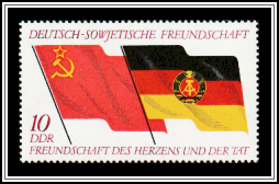 Flags of the USSR and East Germany