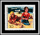 Young Couple on the Beach, Walter Womacka