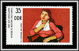 Girl's Portrait in Red, Rudolf Bergander