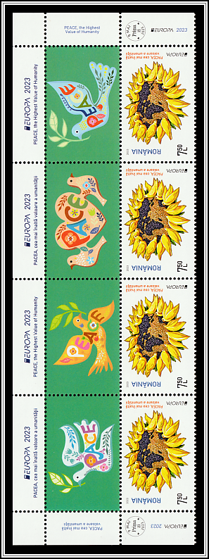 Peace Doves in the Shape of a Sunflower