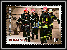 Modern Firefighters Performing Rescue