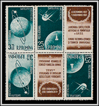 Satellites, Globes, and Labels (Tête-bêche)