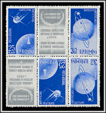 Satellites, Globes, and Labels (Tête-bêche)