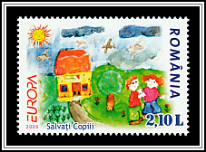 Children in Front of a House