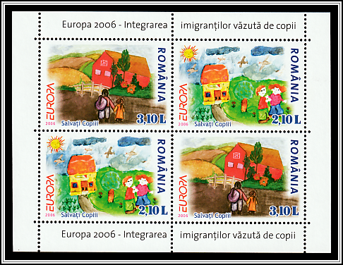 Refugees/Children in Front of a House