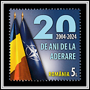 Romanian and NATO Flags, Jubilee Year