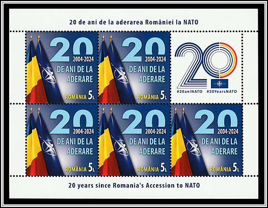 Romanian and NATO Flags, Jubilee Year