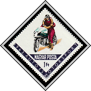 Motorcycle Racer with Winner's Wreath